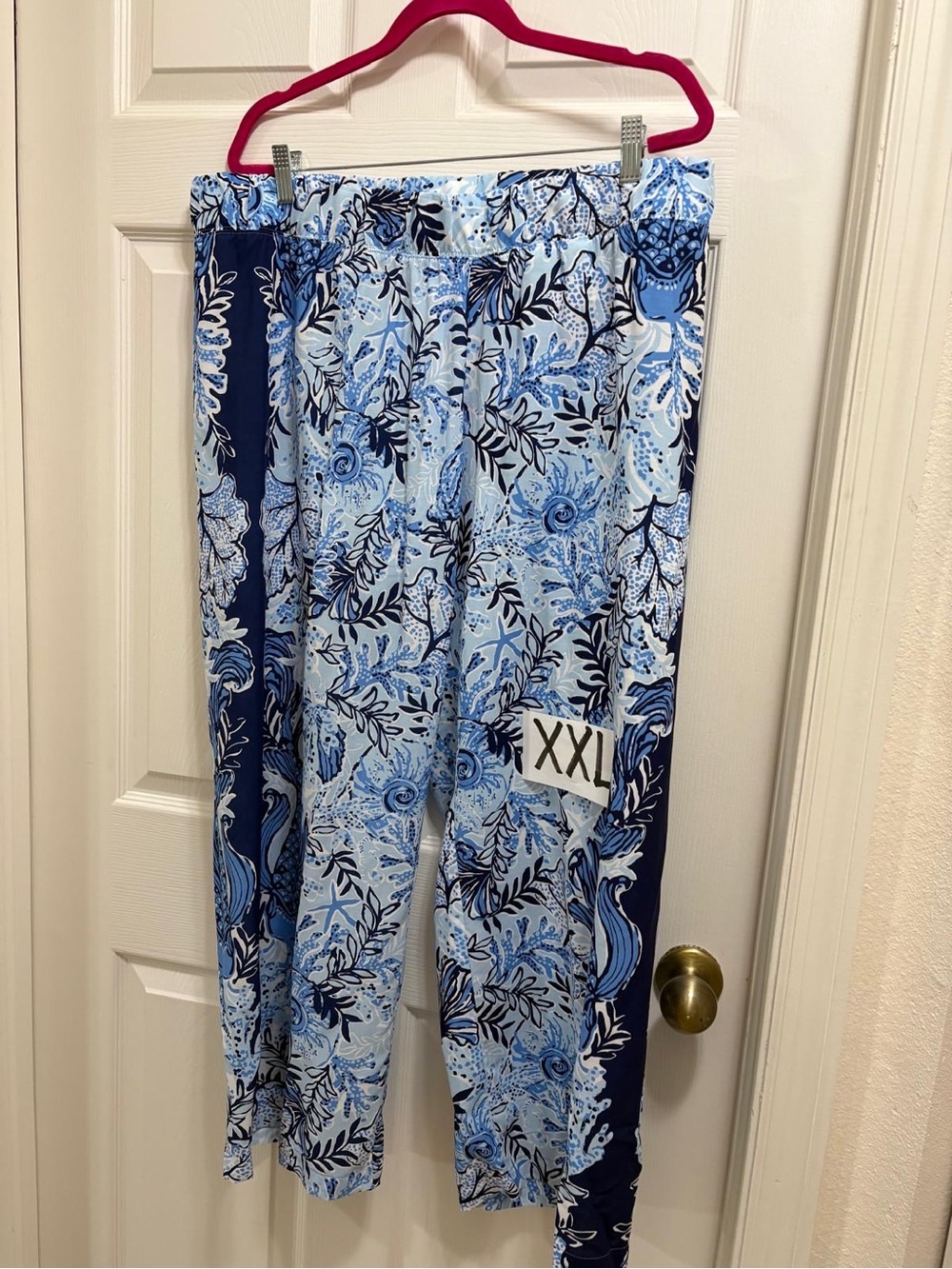 Lilly Pulitzer Bal Harbour Palazzo Pants XXL NWT Bonaire Blue Just A Little Koi